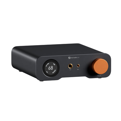 Fosi Audio ZH3, cu panoul frontal, comenzile și carcasa vizibile