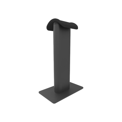 Kanto Audio H2 headphone stand in black, cut out on a transparent background