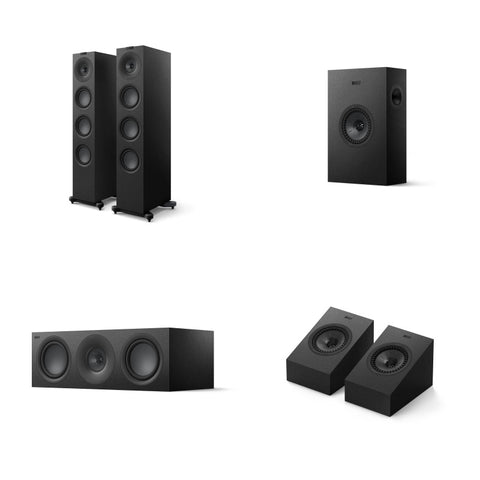 Pachet PROMO KEF Q11 Meta (pereche) + KEF Q6 Meta (bucata) + KEF Q4 Meta (pereche) + KEF Q8 Meta (pereche) Walnut