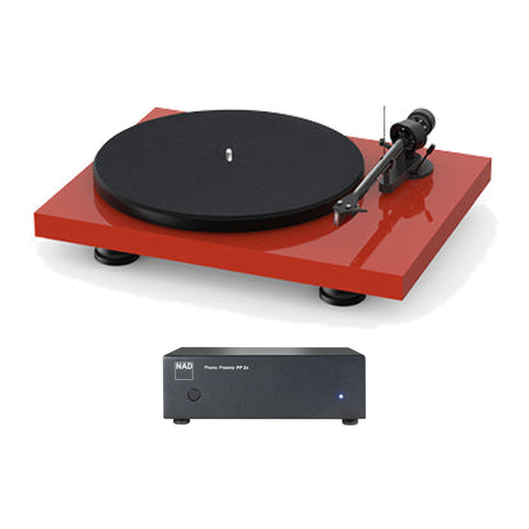 Pachet PROMO Pro-Ject Debut Carbon EVO 2M Red + NAD PP 2e