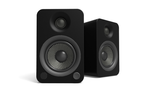 Чифт Kanto Audio YU4 в матово черно, изглед отпред