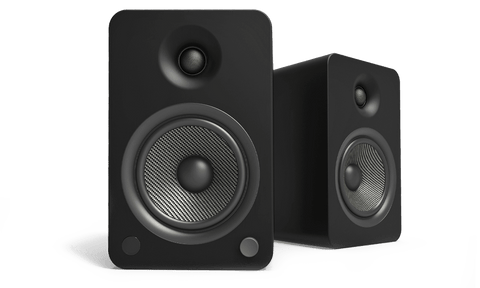 Чифт Kanto Audio YU6 в матово черно, изглед отпред