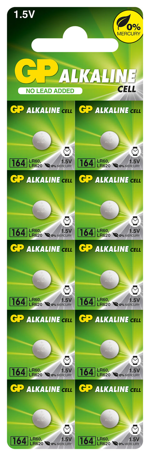 Baterii GP Alkaline CELL 164, LR60, AG1, 1.5V, blister 10 buc