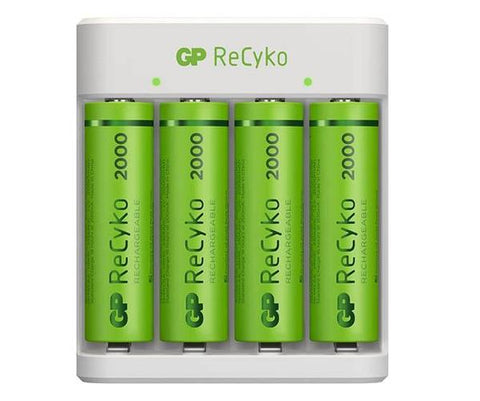 Incarcator acumulatori GP ReCyko E411 (USB) + 4 acumulatori ReCyko AA 2100mAh