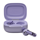Слушалки JBL Live Flex 3, цвят лилав (Purple), отворен калъф и слушалка до него