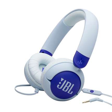 Детски слушалки JBL Junior 320 в синьо, с кабел и микрофон на кабела