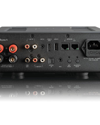 SVS Prime Wireless Pro Soundbase, panoul din spate cu bornele de boxă, mufele RCA, HDMI, optic și Ethernet