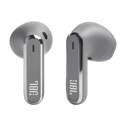 Слушалки JBL Live Flex, цвят сребрист, слушалките, изглед отпред