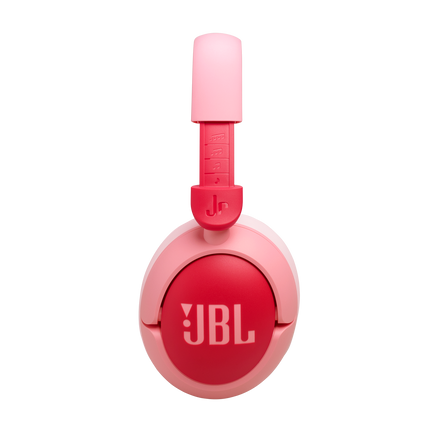 Детски слушалки JBL Junior 470NC, розови, лявата чашка отстрани