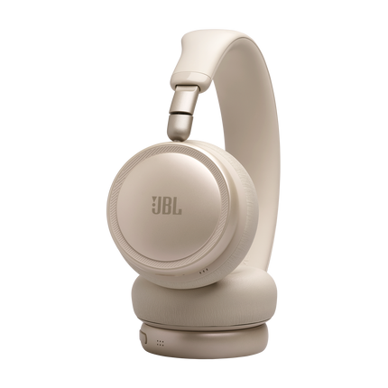Слушалки JBL Live 680NC, цвят пясъчен (Sand), чашка с бутоните за управление