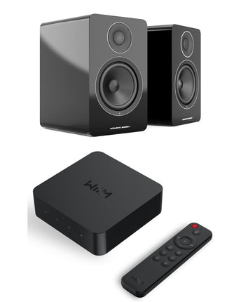 Pachet PROMO boxe active Acoustic Energy AE1 Active + streamer Wi-Fi WiiM Pro Plus