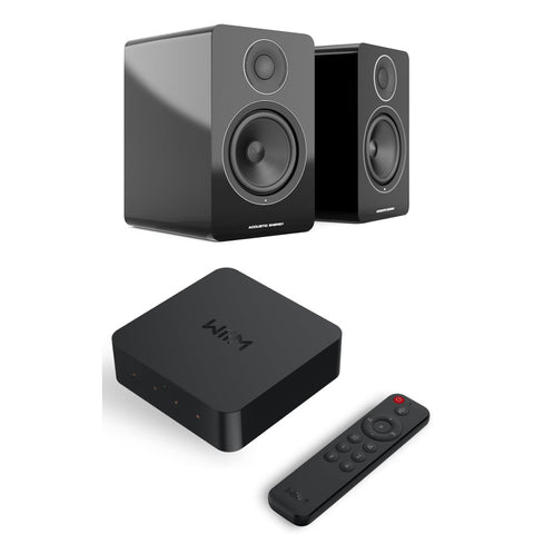 Pachet PROMO boxe active Acoustic Energy AE1 Active + streamer Wi-Fi WiiM Pro Plus