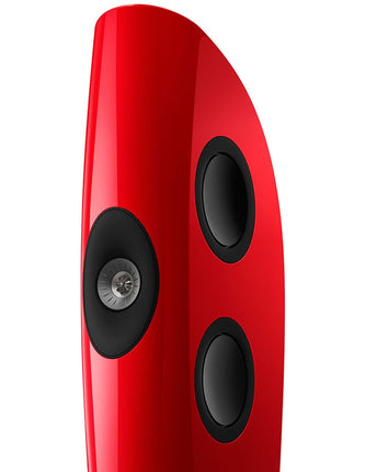 KEF Blade One Meta, finisaj Racing Red / Grey, detaliu driver Uni-Q