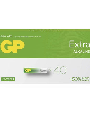 Baterii GP Extra Alkaline AAA (LR03), 1.5V, 40pcs