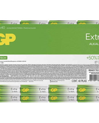 Батерии GP Extra Alkaline AA (LR6), 1.5V, 40бр