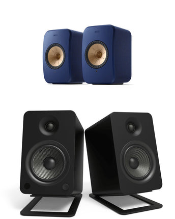 Pachet PROMO KEF LSX II + Kanto Audio S6 Desk Stands