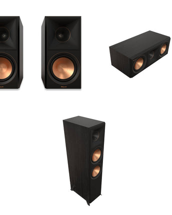 Pachet PROMO Boxe de raft  Klipsch RP-600M II + Boxa centru Klipsch RP-500C II + Boxe de podea Klipsch RP-8000F II Ebony