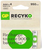Акумулаторни батерии GP ReCyko AAA 950mAh (R03), рециклируеми опаковки 4бр.