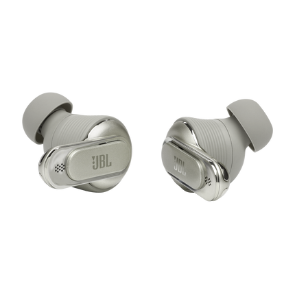True Wireless слушалки JBL Tour Pro 2 в цвят Sand, детайл на слушалките