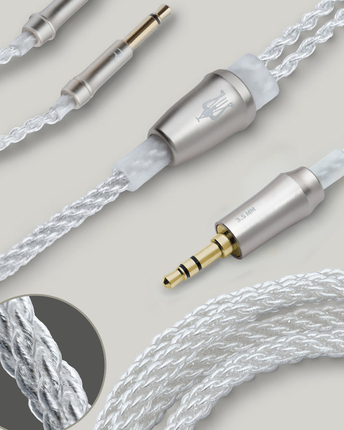 Cablu Meze Audio MONO 3.5 mm SILVER-PLATED (upgrade pentru 109 PRO, LIRIC & 99 Classics) MONO 3.5mm to 3.5mm - 1.2 m