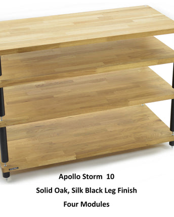 TV Stand Atacama Apollo Storm 10, Natural Oak, 100cm latime, 4 rafturi variante culori - White Legs / Black Legs