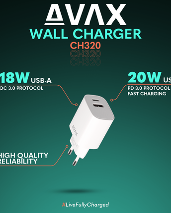 Incarcator AVAX CH320 USB Tip C, 20W