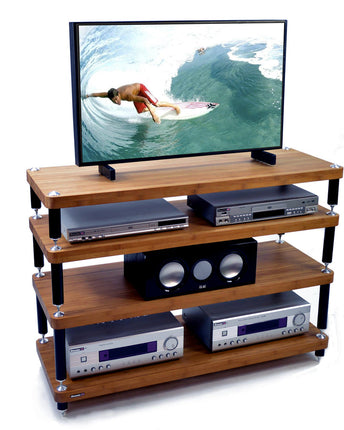 Atacama TV Stand Evoque Eco 110-40 Dark Bamboo, 4 rafturi
