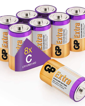 Baterii GP Extra Alkaline C (LR14), 1.5V, 8 pcs