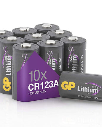 Baterii GP Extra Lithium CR123A, 3V, 10pcs