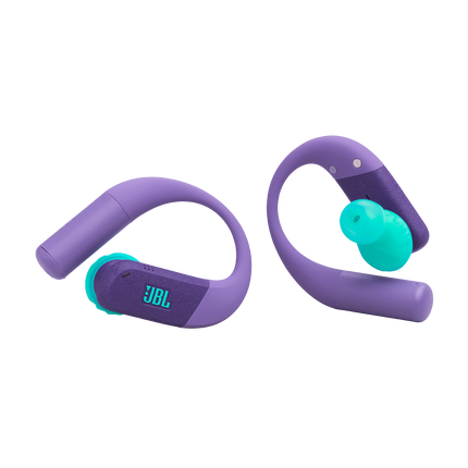 Спортни True Wireless слушалки JBL Endurance Peak 4, лилав цвят, двете слушалки