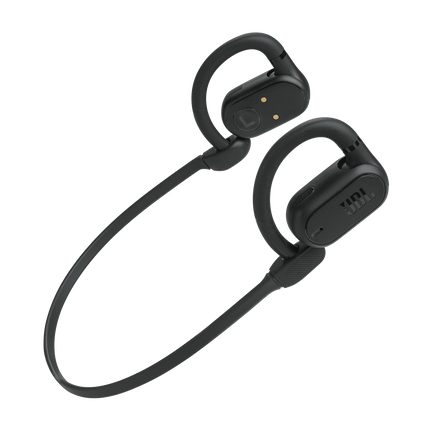 True Wireless слушалки с отворен дизайн JBL Soundgear Sense, черен цвят, изглед отпред