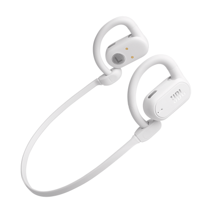True Wireless слушалки с отворен дизайн JBL Soundgear Sense, бял цвят, изглед отпред