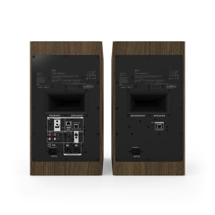 Двойка Klipsch The Nines II в орехов финиш, задният панел