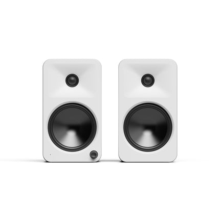 Boxe active Kanto Audio ORA4 albe, perechea văzută din față