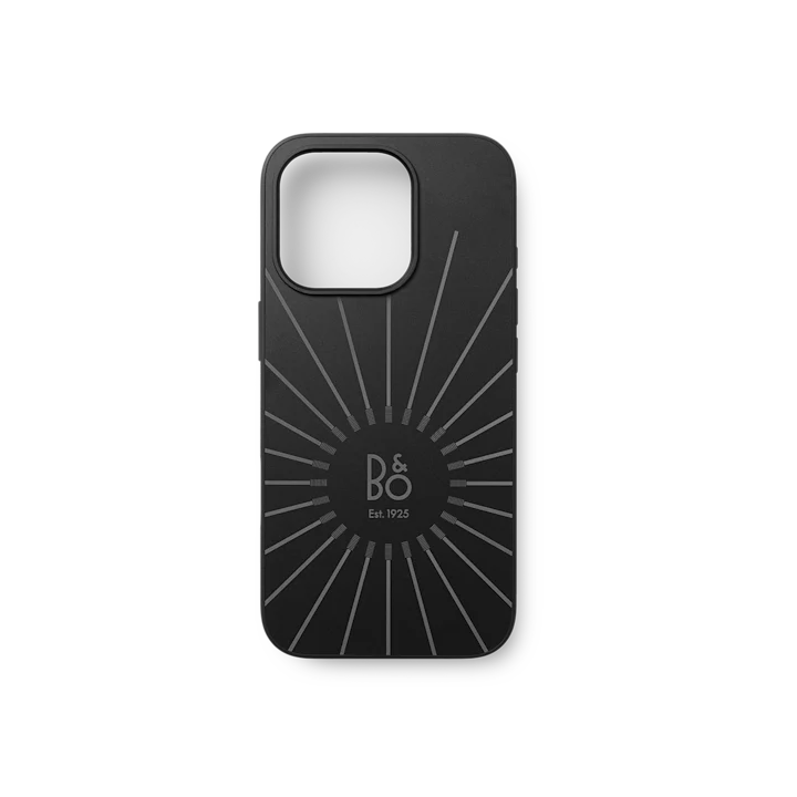 Aluminium Case iPhone 16 Pro în finisaj Black Anthracite, pe fundal neutru.
