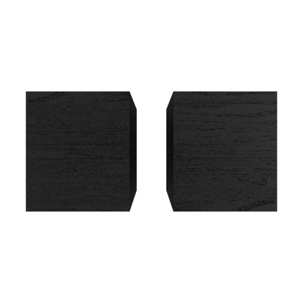 Perechea Klipsch R-50PM privita de sus, cu textura de lemn a capacelor superioare