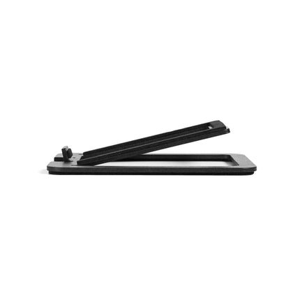 Stand Kanto S2 negru, văzut din lateral