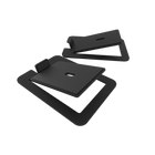 Pereche de standuri de birou Kanto S6 negre, decupate pe fundal transparent
