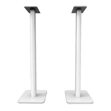 Pair of Kanto Audio SP32PL floor stands in Matte White, front view
