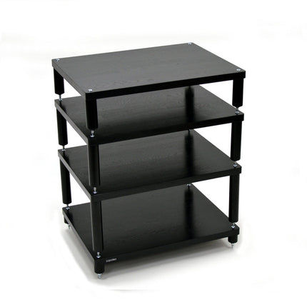 Rack Hi-Fi Atacama Apollo Storm 6, Premium Black Edition, 60cm latime, 4 rafturi variante culori - White Legs / Black Legs