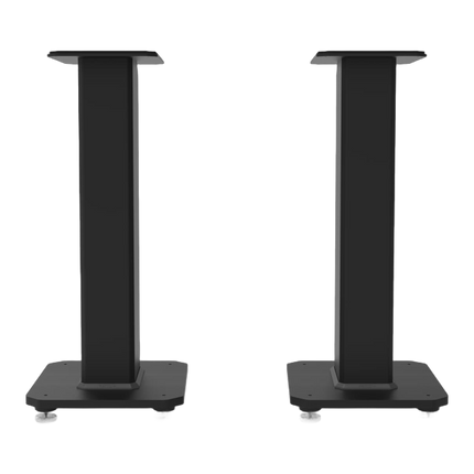 Pair of Kanto Audio SX22 floor stands in Matte Black, front view
