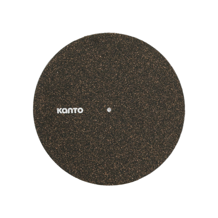 Kanto Audio TT-CRM cork and rubber record mat, top view, cut out on a transparent background