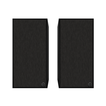 Vedere frontala a boxelor Klipsch The Nines negru mat, cu masti