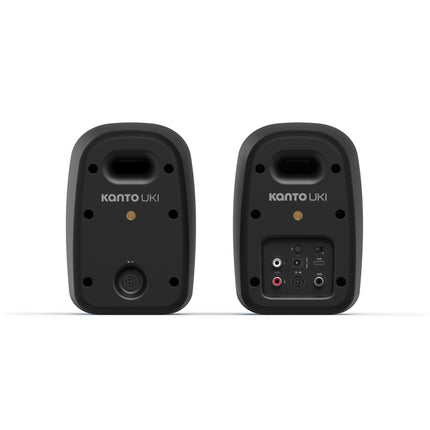 Активни тонколони Kanto Audio UKI Black, задните панели на пасивната и активната тонколона
