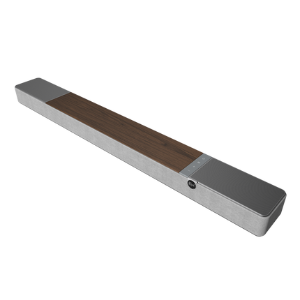Soundbar Klipsch Flexus Core 200 in finisaj nuc, vedere din trei sferturi