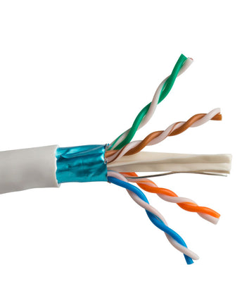 Network Cable SCP CAT6 SHIELDED F/UTP – LSZH, White, bulk