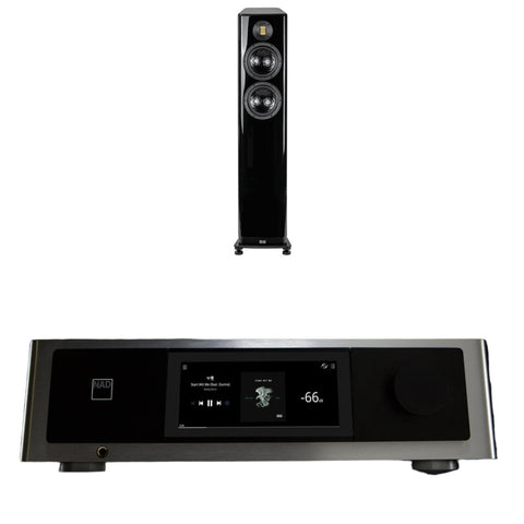 Pachet PROMO Amplificator NAD M33 V2 + Boxe de podea ELAC Vela FS 408.2