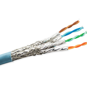Network Cable SCP HDBASET ENHANCED CAT 7A S/FTP- LSZH 23 AWG, Ice Blue, bulk