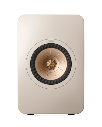 KEF LS50 Meta, finisaj Sand Shell, vedere frontală
