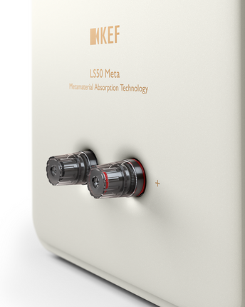 KEF LS50 Meta, finisaj Mineral White, vedere din spate